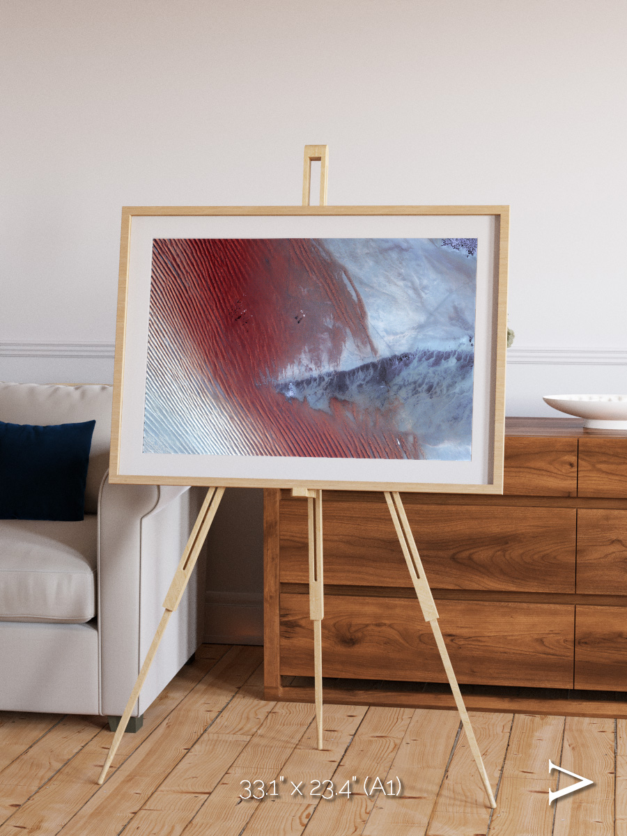 Wind Signatures, Empty Quarter Framed & Mounted Print