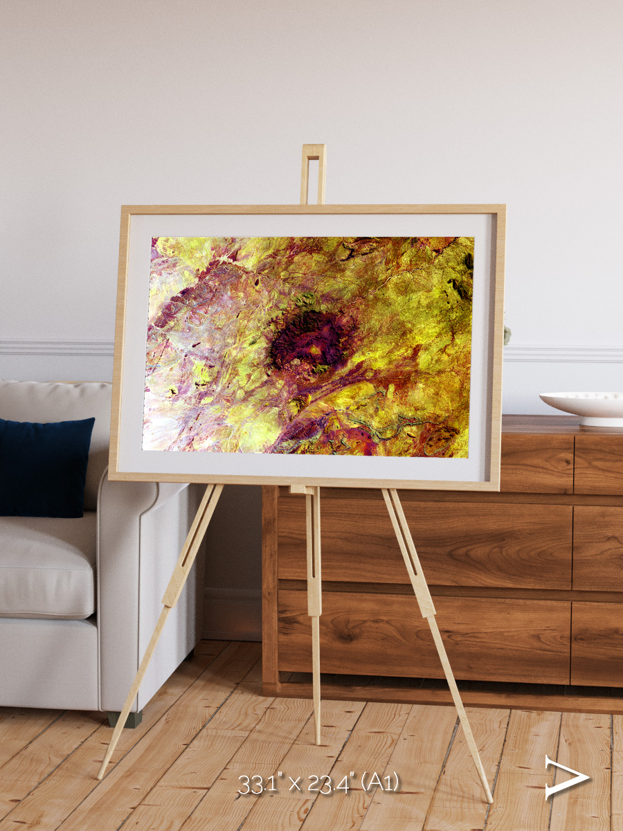 Magma Plains, Erongo Massif Framed & Mounted Print