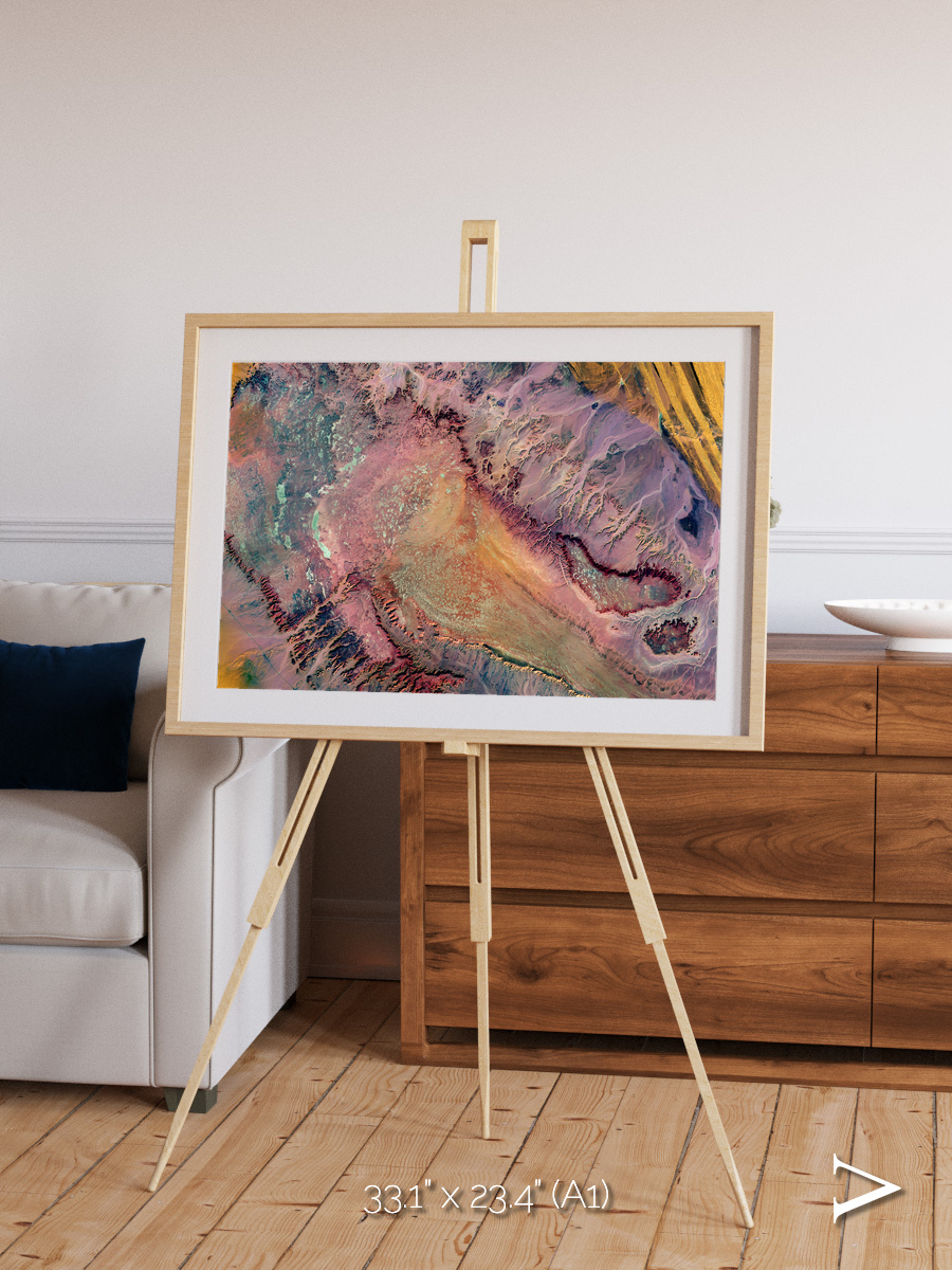 Echoes of Water, Western Desert Framed & Mounted Print