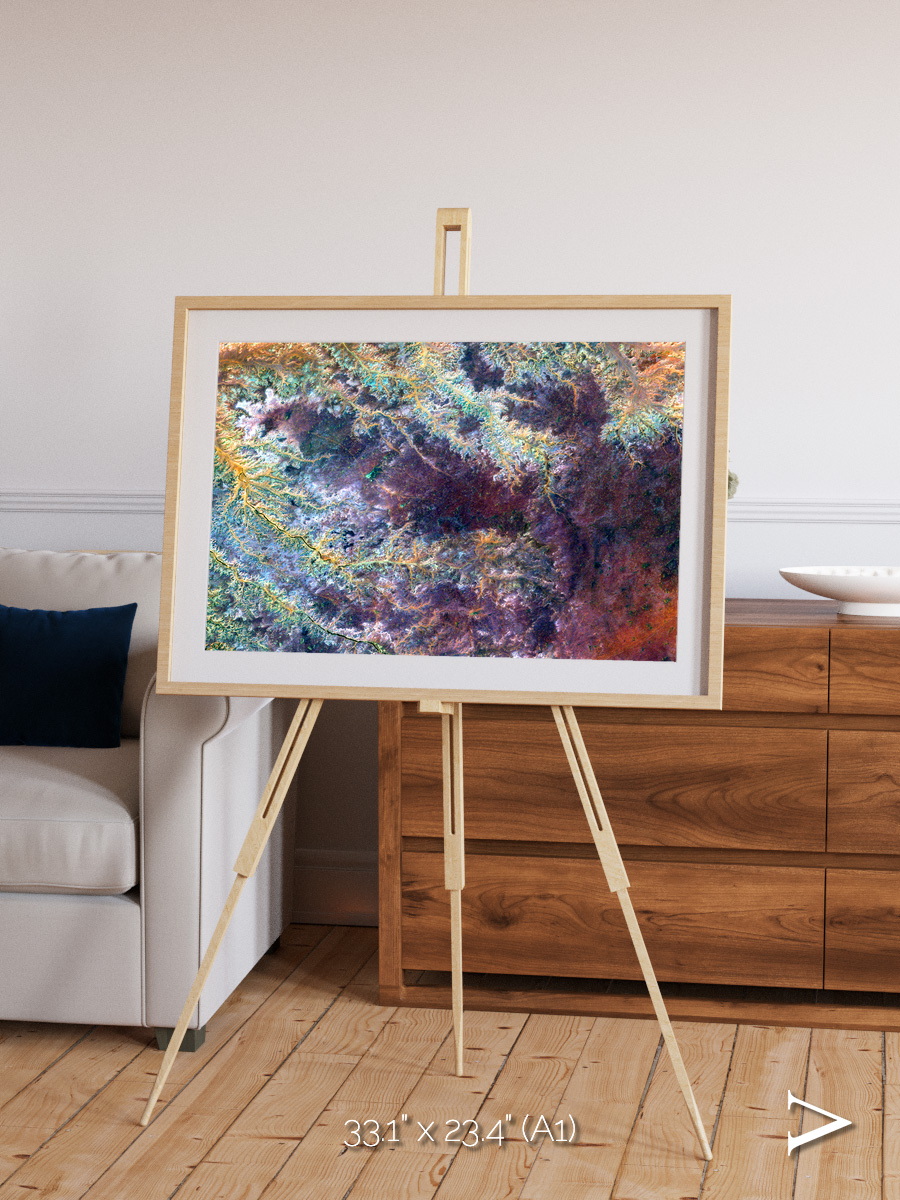 River and Plain, Ghadamis River Framed & Mounted Print