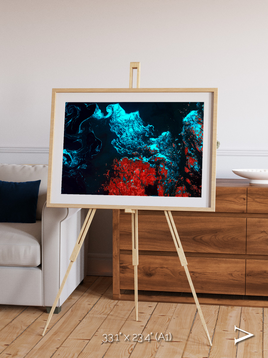 Island Sanctuary, Ghostly Grease Ice Framed & Mounted Print