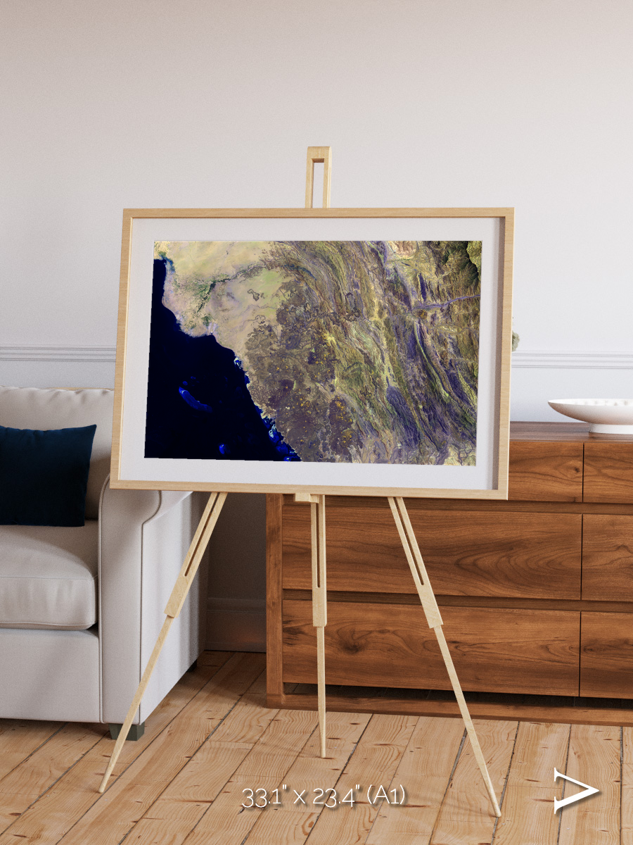 Fire Fields, Harrat Al Birk Framed & Mounted Print