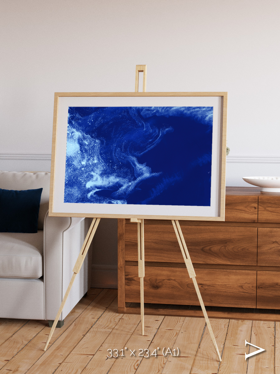 Wind Signatures, Ice Stars Framed & Mounted Print