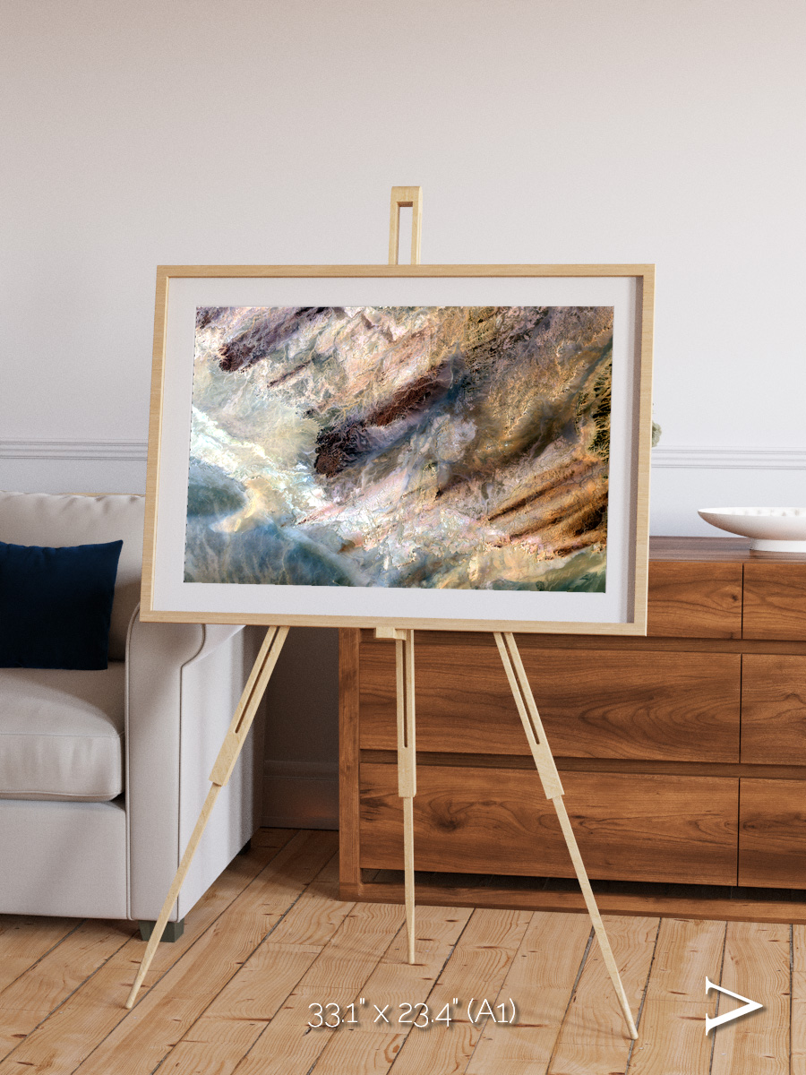 Lava Lines, Impact Framed & Mounted Print