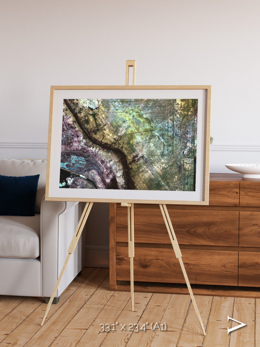 Floodplain Lines, Iraqi Emplacement Framed & Mounted Print