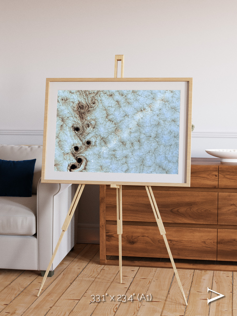 Wind Signatures, Karman Vortices Framed & Mounted Print