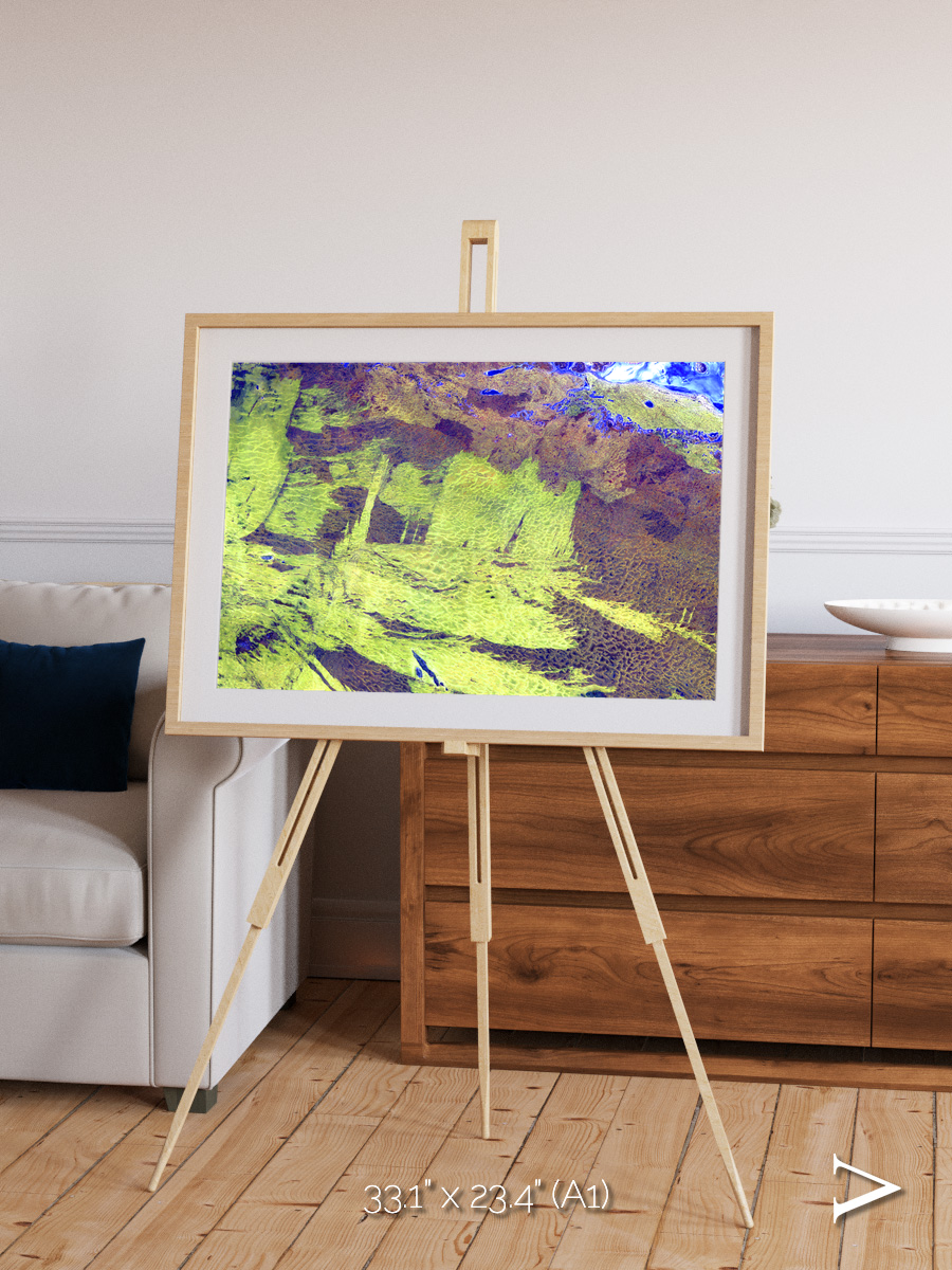 Lake Lines, Lake Amadeus Framed & Mounted Print