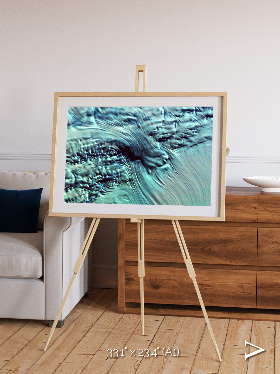 Ice River, Lambert Glacier Framed & Mounted Print