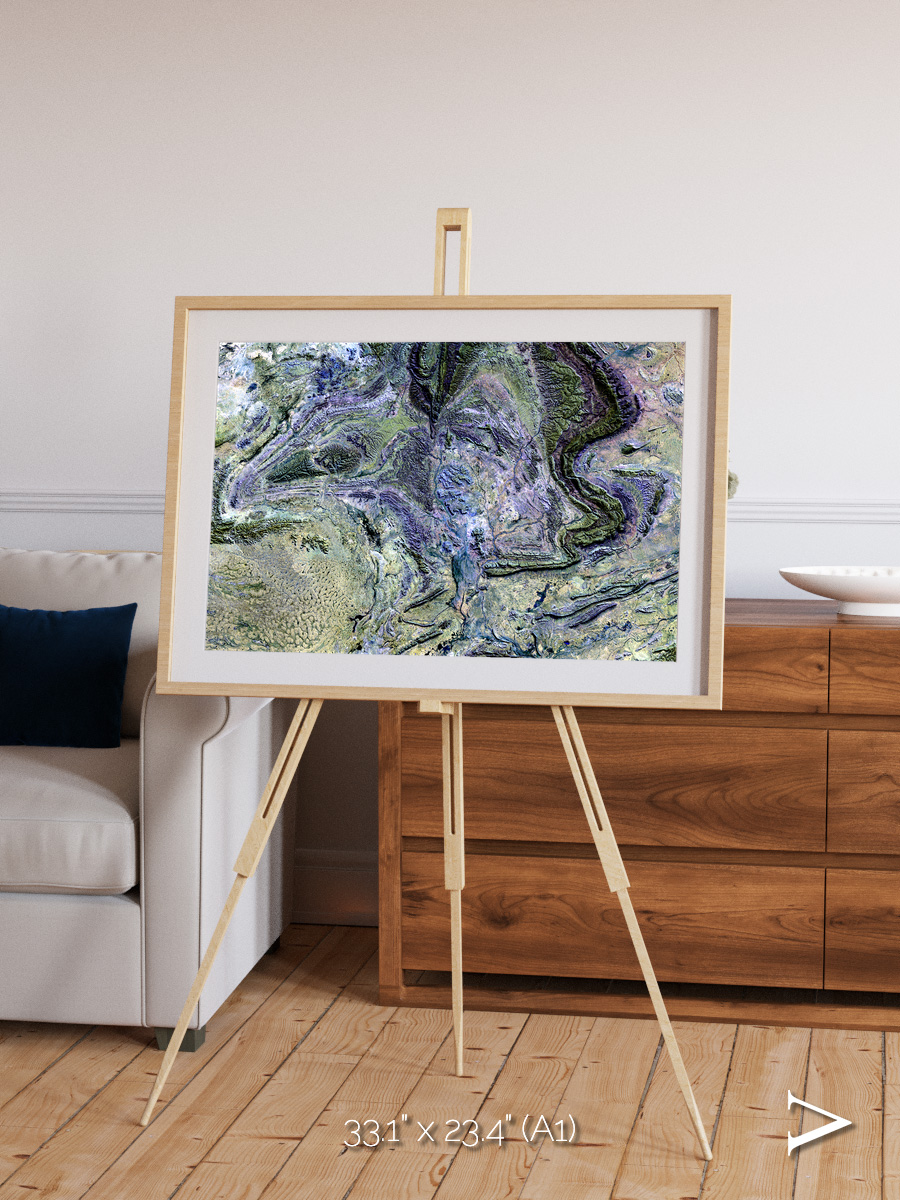 Mountain Textures, MacDonnell Ranges Framed & Mounted Print