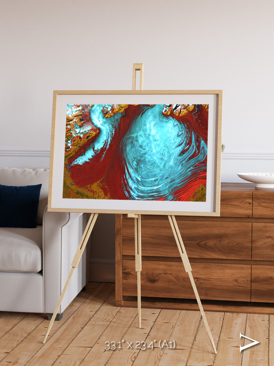 Glacial Passage, Malaspina Glacier Framed & Mounted Print