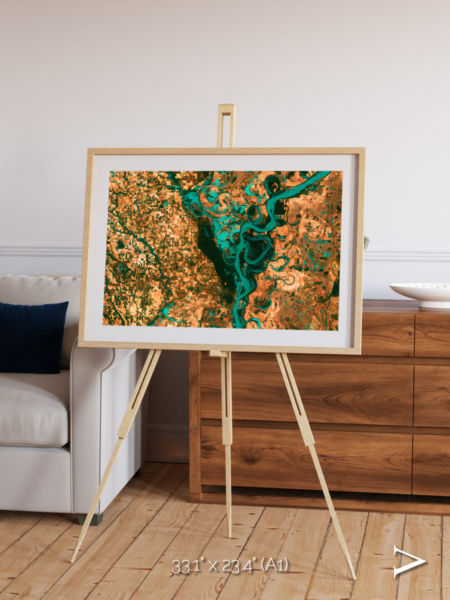 River’s Dance, Mississippi Framed & Mounted Print