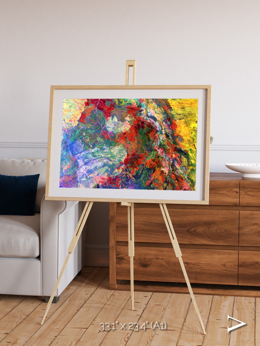 Melted Earth, Great Sandy Desert Framed & Mounted Print