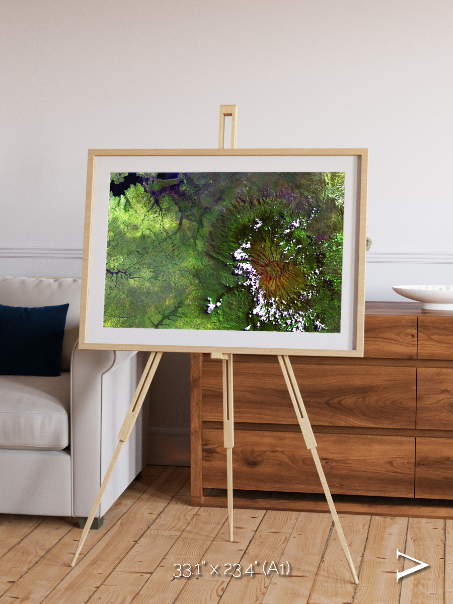 Vortex Trails, Mount Elgon Framed & Mounted Print