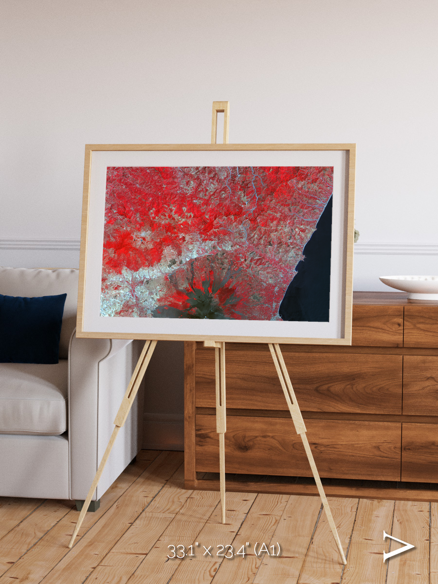 Painted Archipelago, Mt Etna Framed & Mounted Print