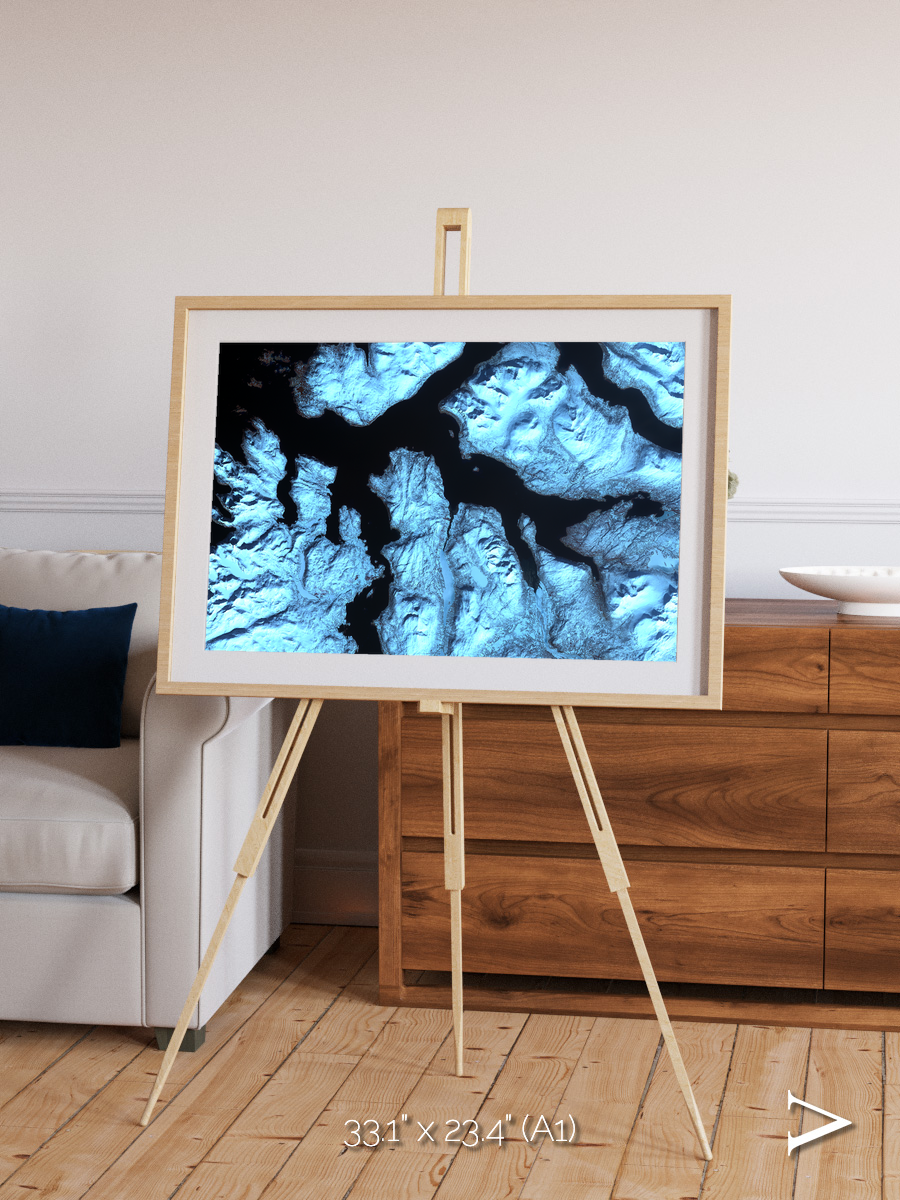 Glacial Passage, Northern Norway Framed & Mounted Print