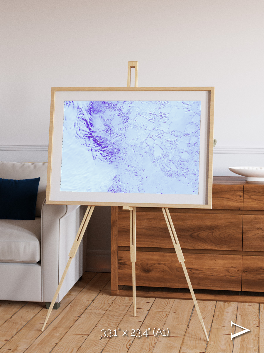 Ice River, Robinson Glacier Framed & Mounted Print