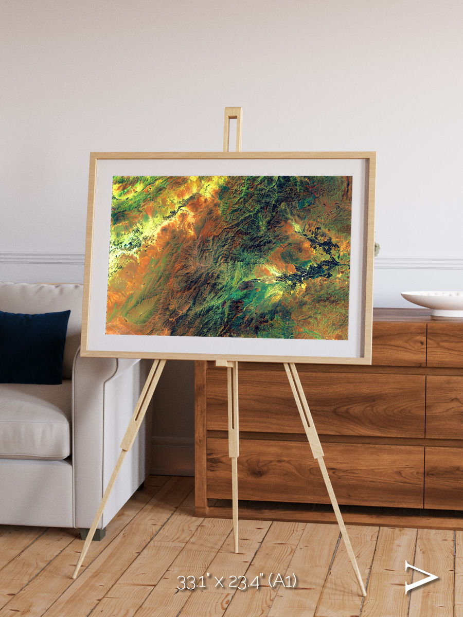Irrigated Highlands, Eastern Afghanistan Framed & Mounted Print