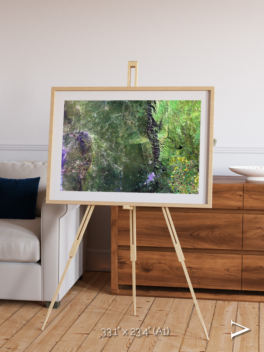 Radiating Plains, San Luis Framed & Mounted Print