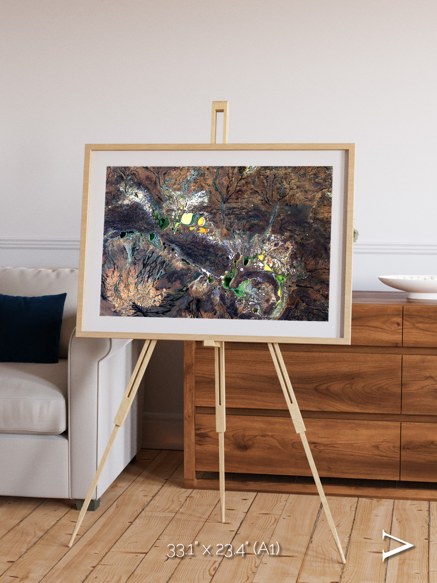 Ancient Impact, Shoemaker Crater Framed & Mounted Print