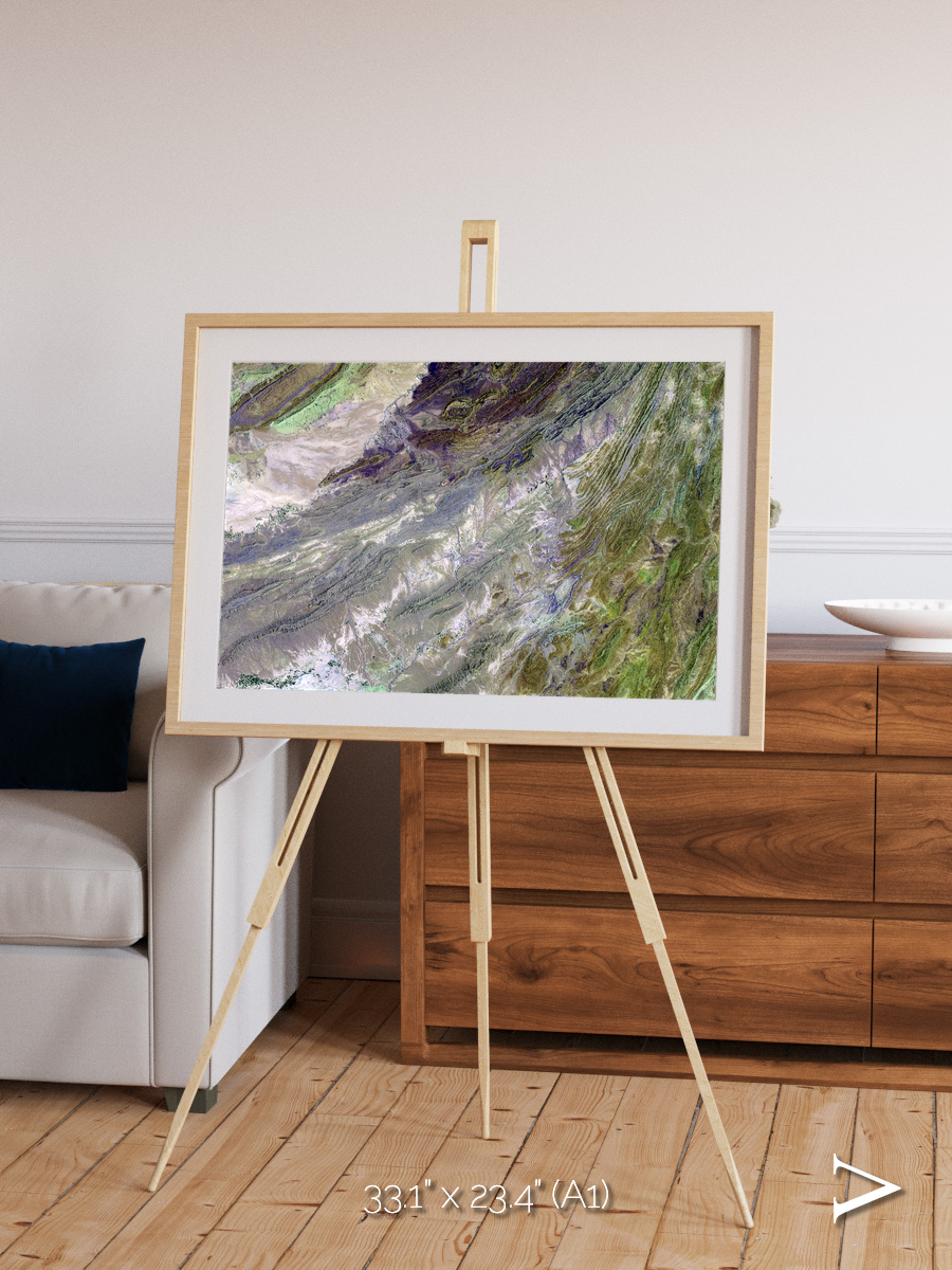 Rugged Relief, Sulaiman Mountains Framed & Mounted Print