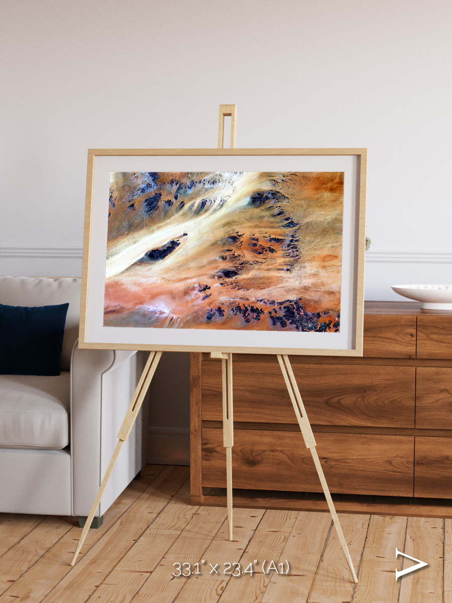 Shifting Dunes, Terkezi Oasis Framed & Mounted Print