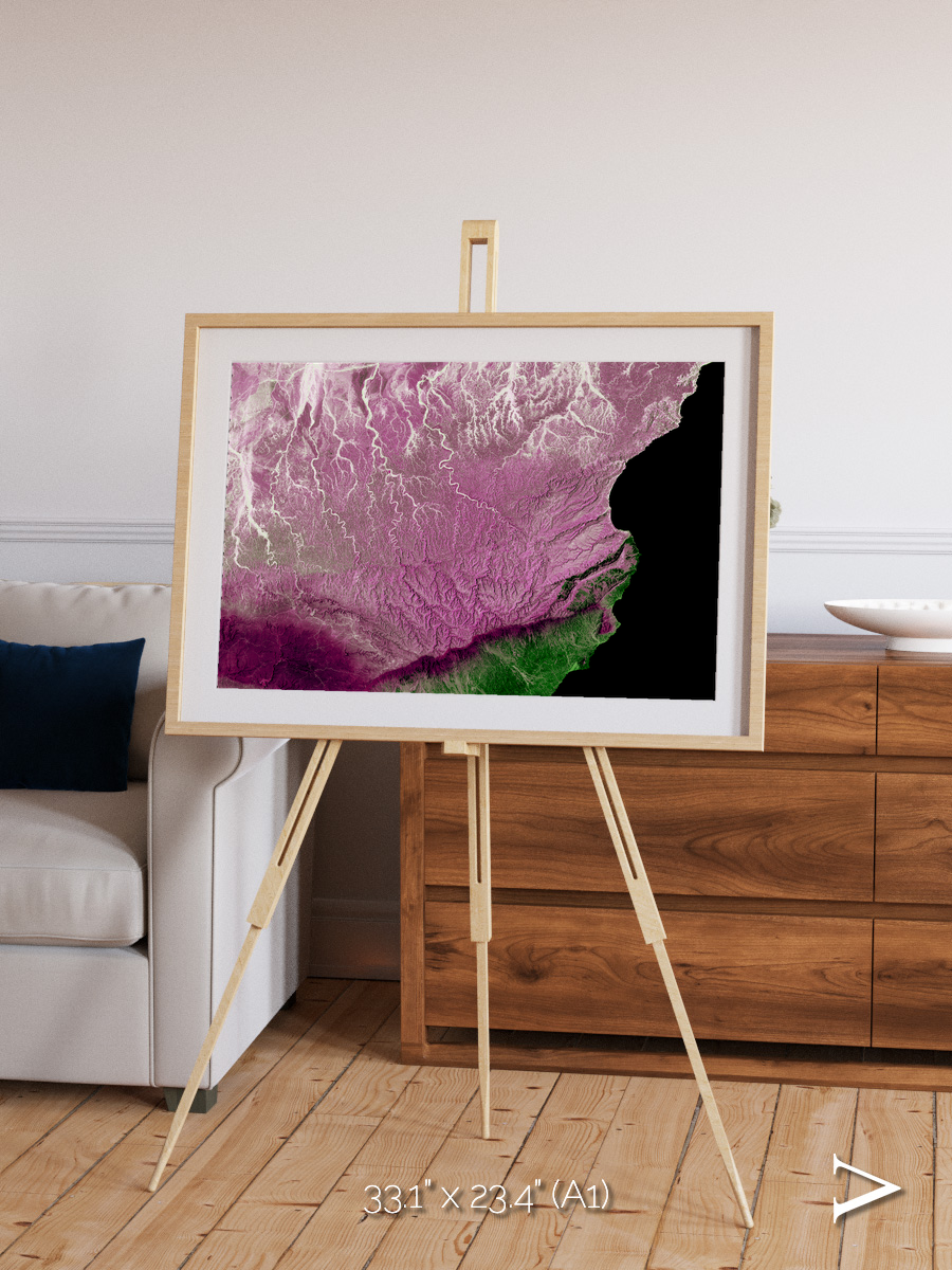 Monsoon Divide, Dhofar Framed & Mounted Print