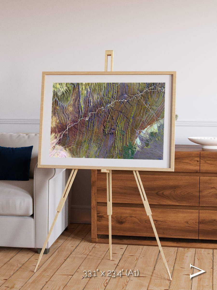 Shifting Dunes, Ugab River Framed & Mounted Print