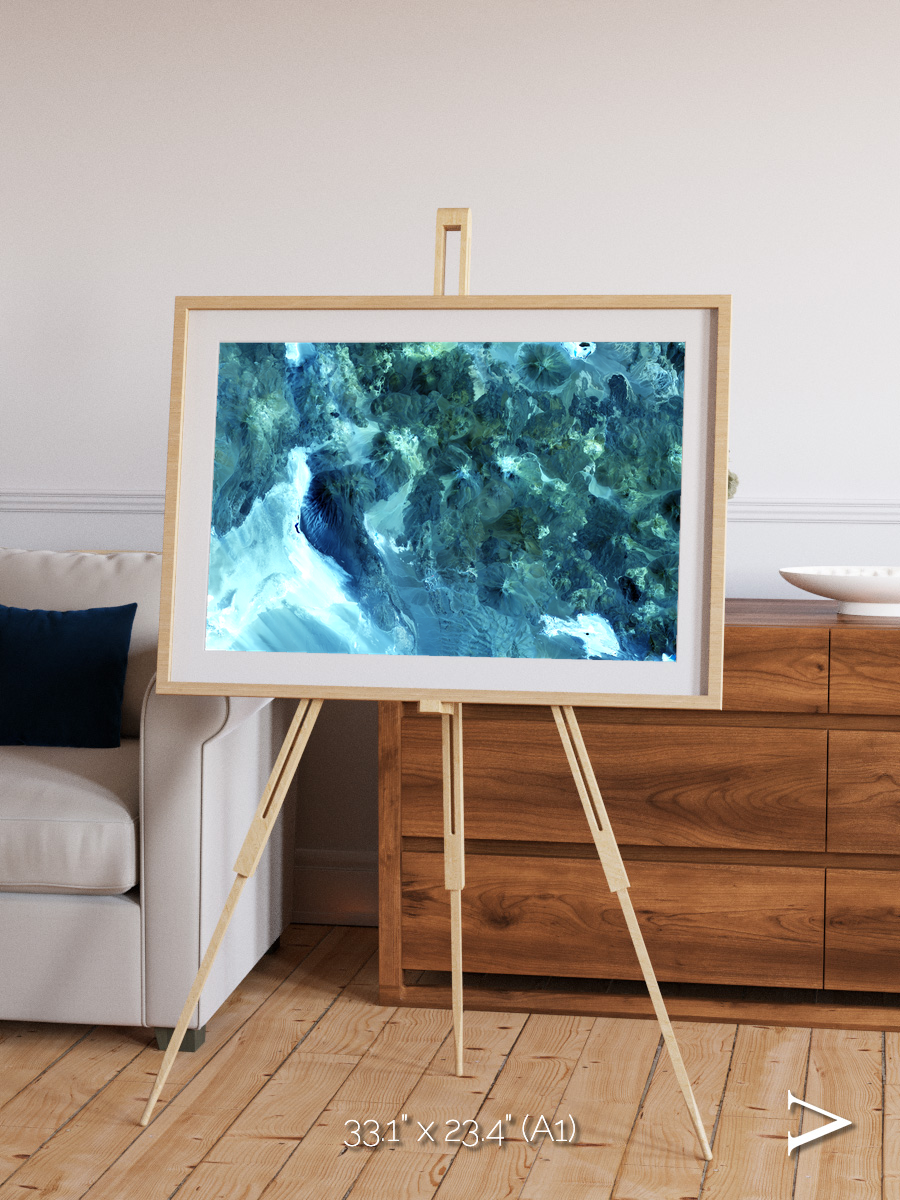 Heat Scars, Volcanoes Framed & Mounted Print