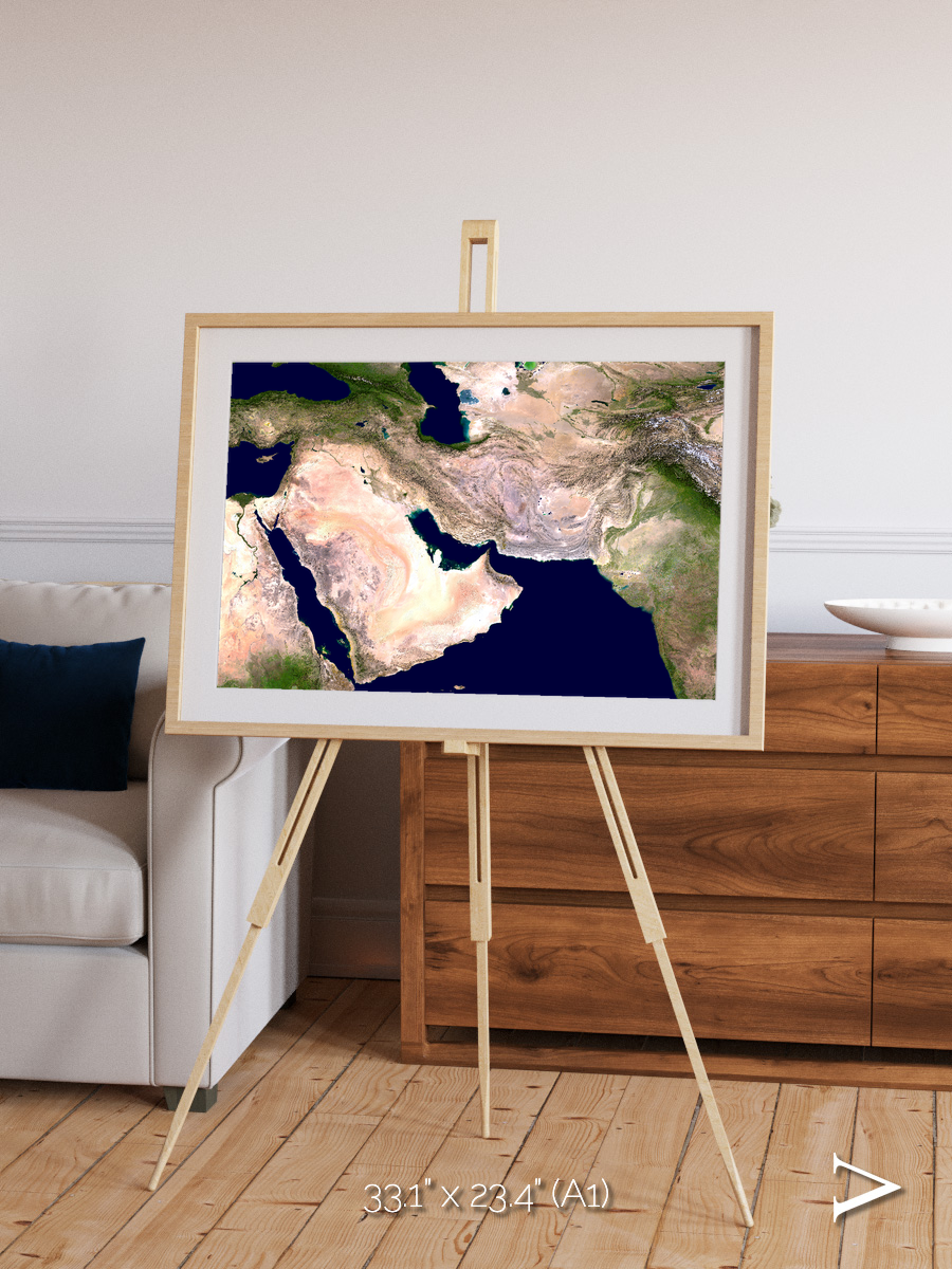 River Threads, Western Asia Framed & Mounted Print