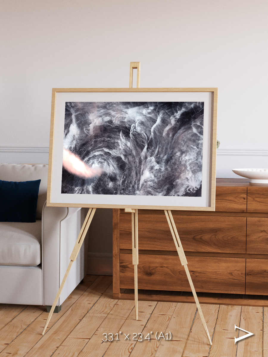 Wind Signatures, Whirlpool in the Air Framed & Mounted Print