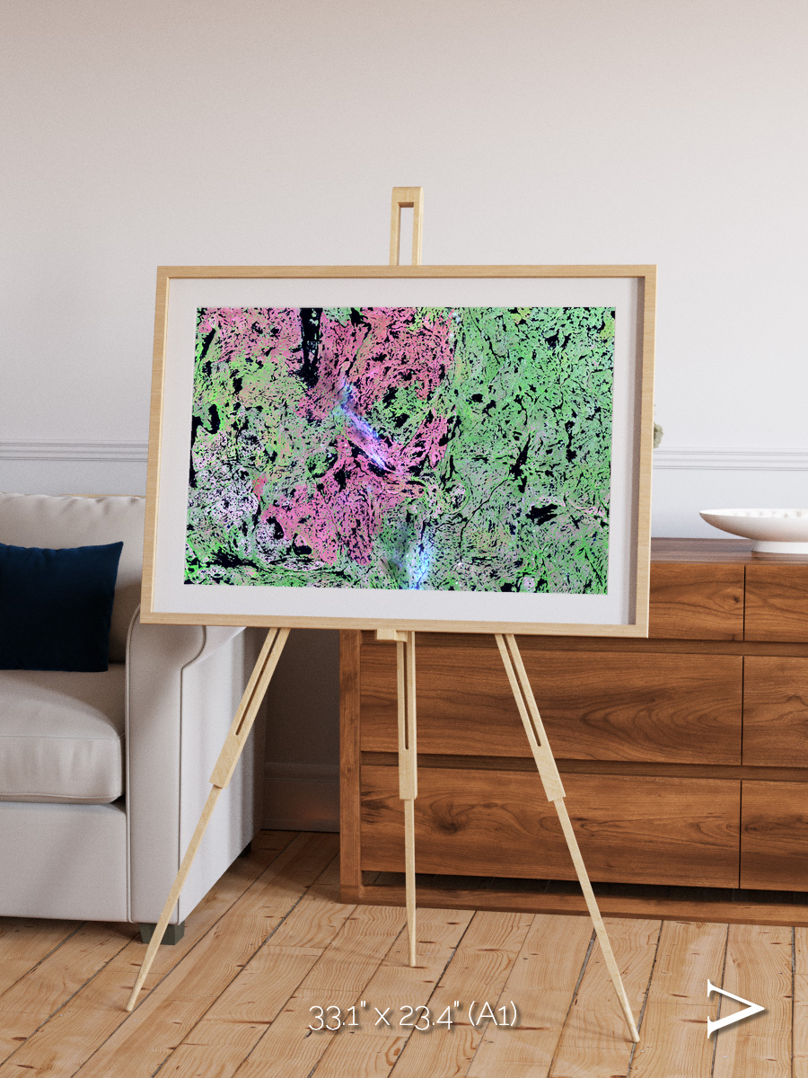 Ice River, Yellowknife Wetlands Framed & Mounted Print