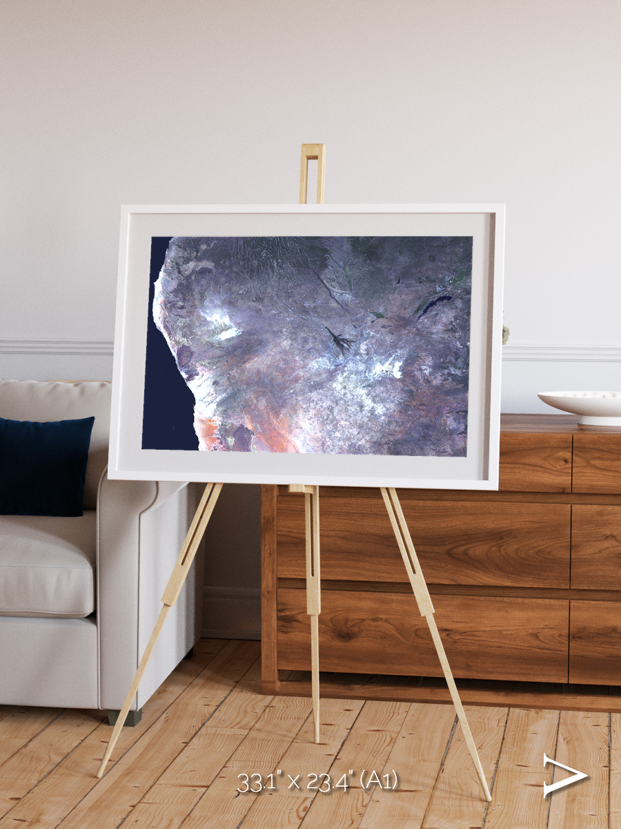 Sunlit Dunes, Africa Framed & Mounted Print