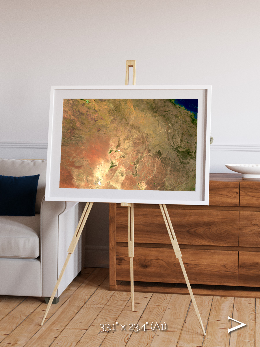 Winding Waters, Australia Framed & Mounted Print