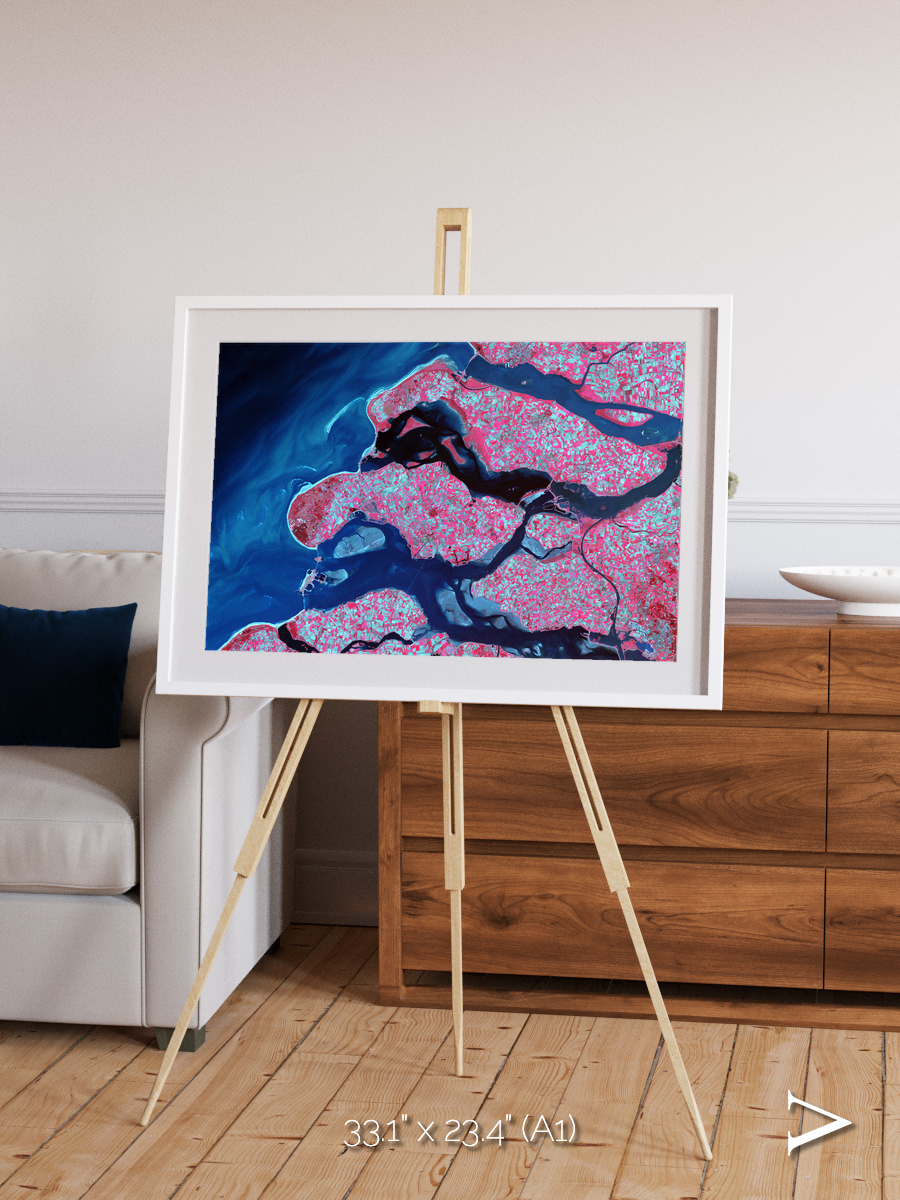 Windward Isles, Delta Region Netherlands Framed & Mounted Print