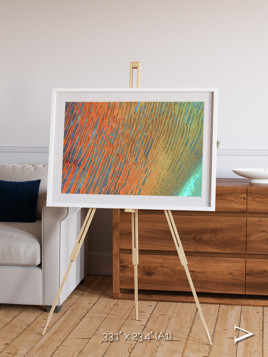 Windwritten Sands, Erg Chech Framed & Mounted Print