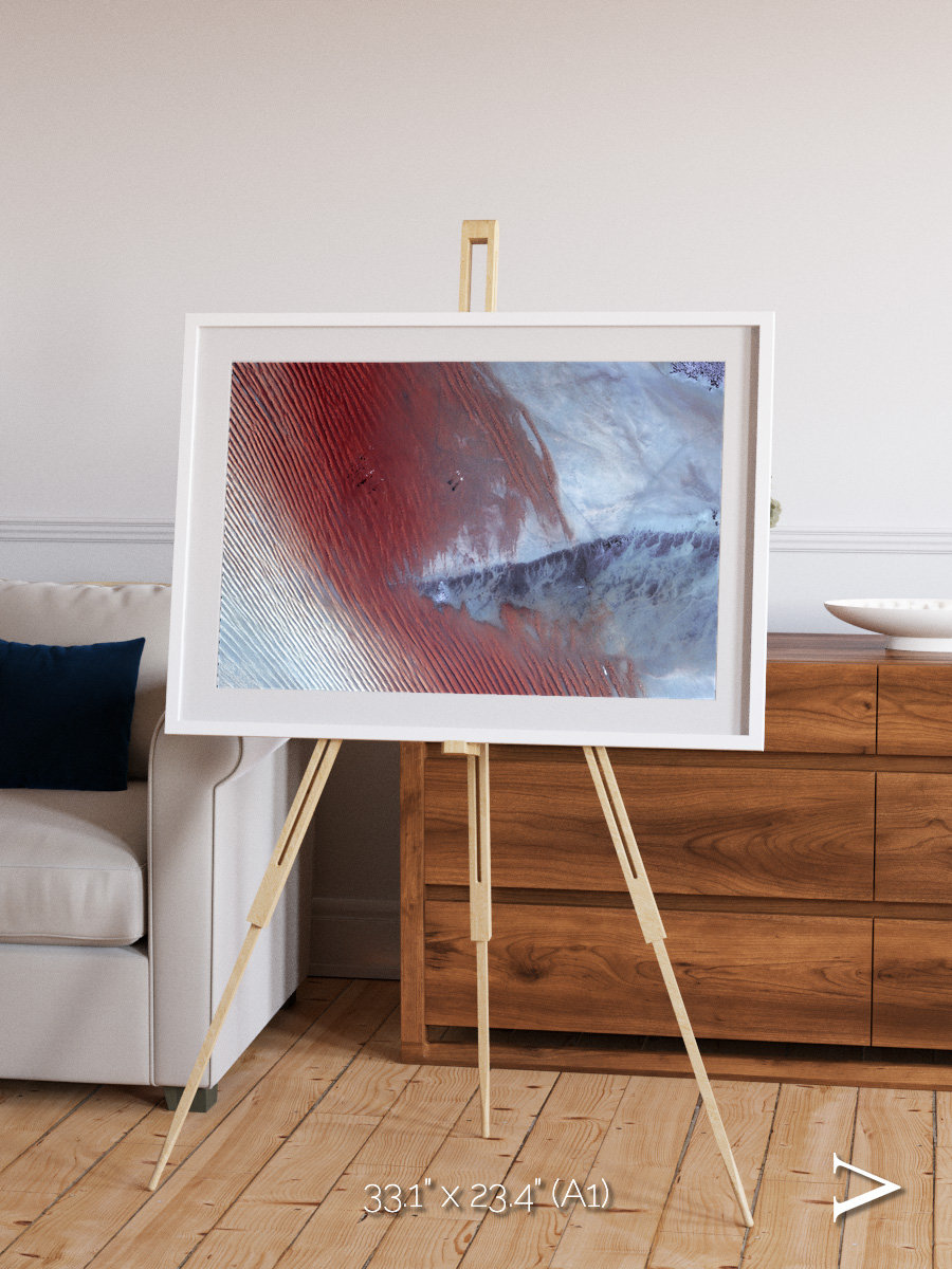 Wind Signatures, Empty Quarter Framed & Mounted Print
