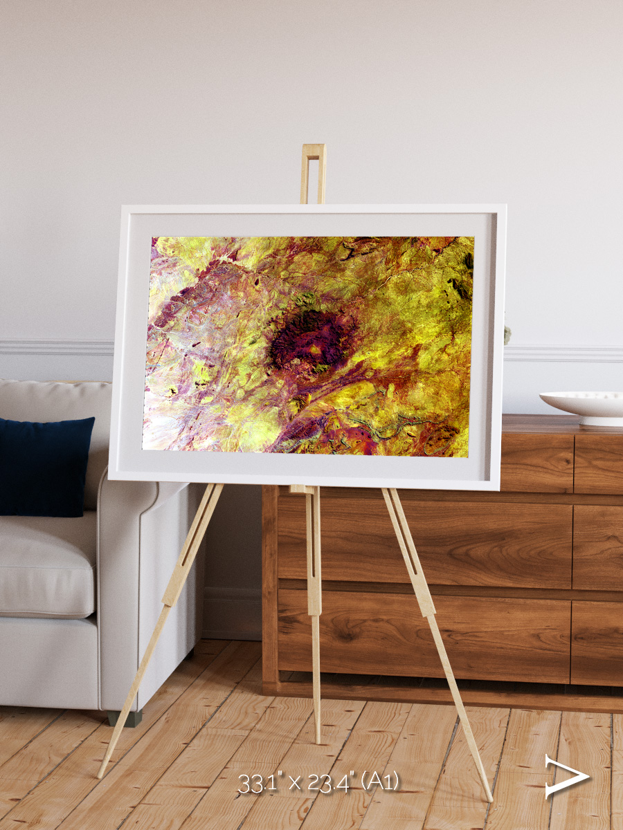 Magma Plains, Erongo Massif Framed & Mounted Print