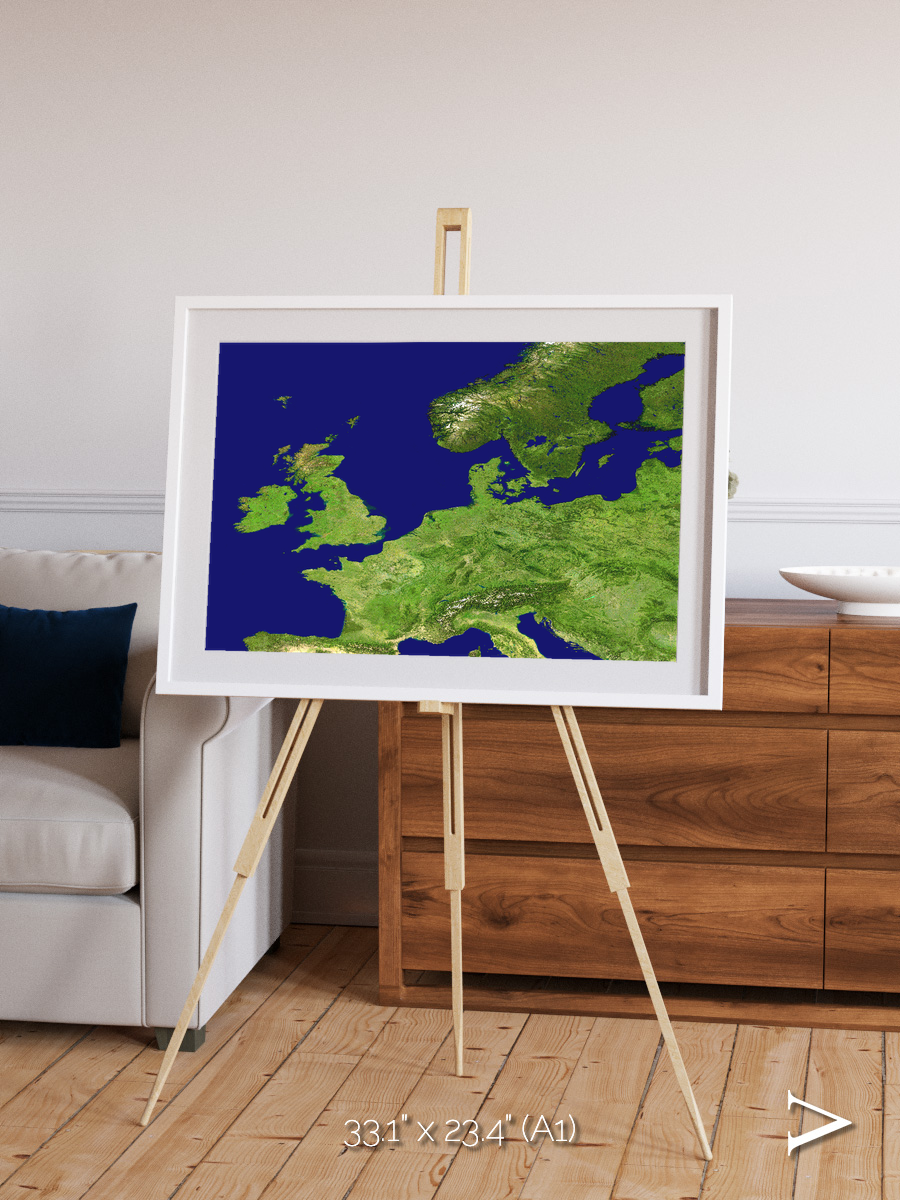 Arctic Outpost, Europe Framed & Mounted Print