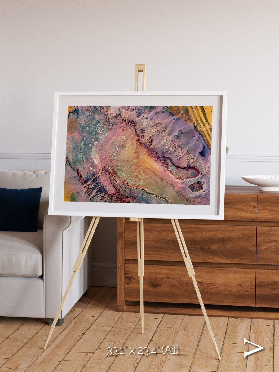 Echoes of Water, Western Desert Framed & Mounted Print