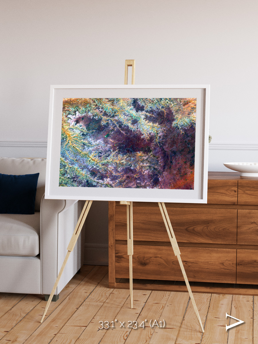 River and Plain, Ghadamis River Framed & Mounted Print