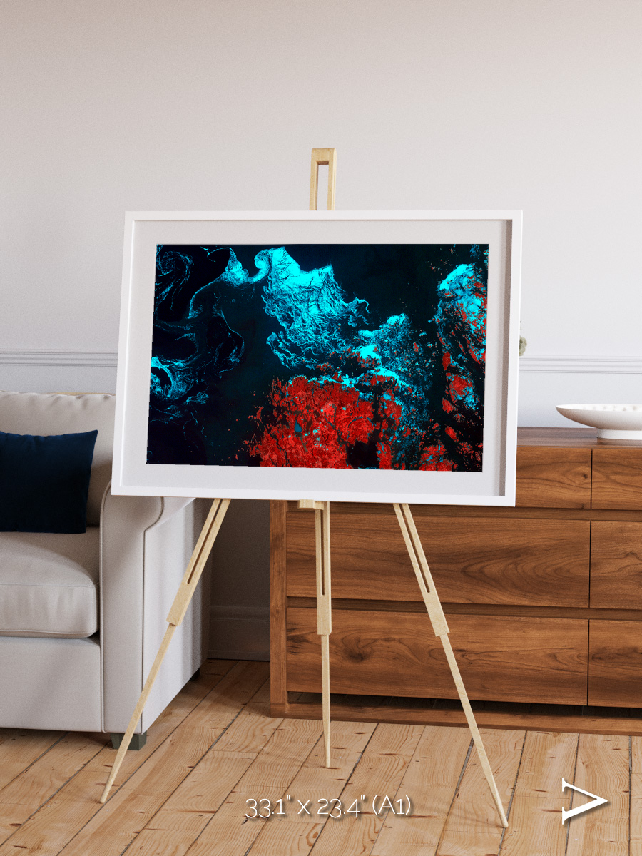 Island Sanctuary, Ghostly Grease Ice Framed & Mounted Print