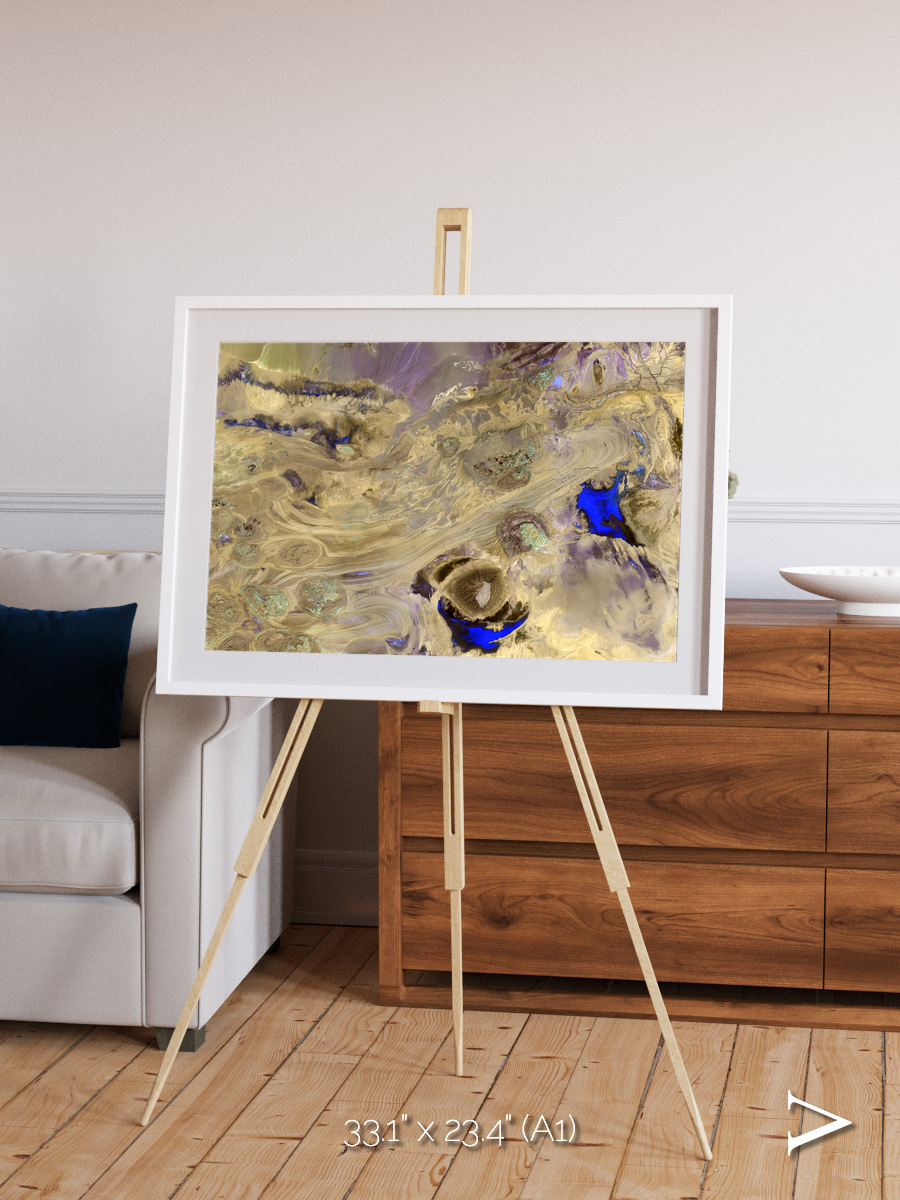 Salt Mirror, Great Salt Desert Framed & Mounted Print