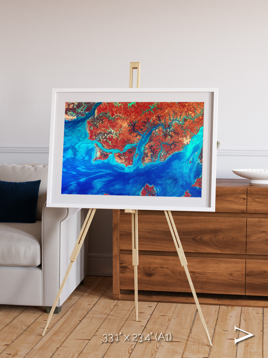 River and Plain, Guinea-Bissau Framed & Mounted Print