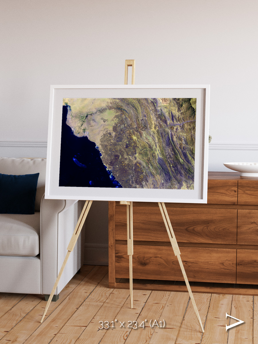 Fire Fields, Harrat Al Birk Framed & Mounted Print