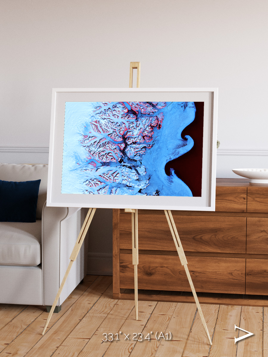 Polar Flow, Ice Waves Framed & Mounted Print