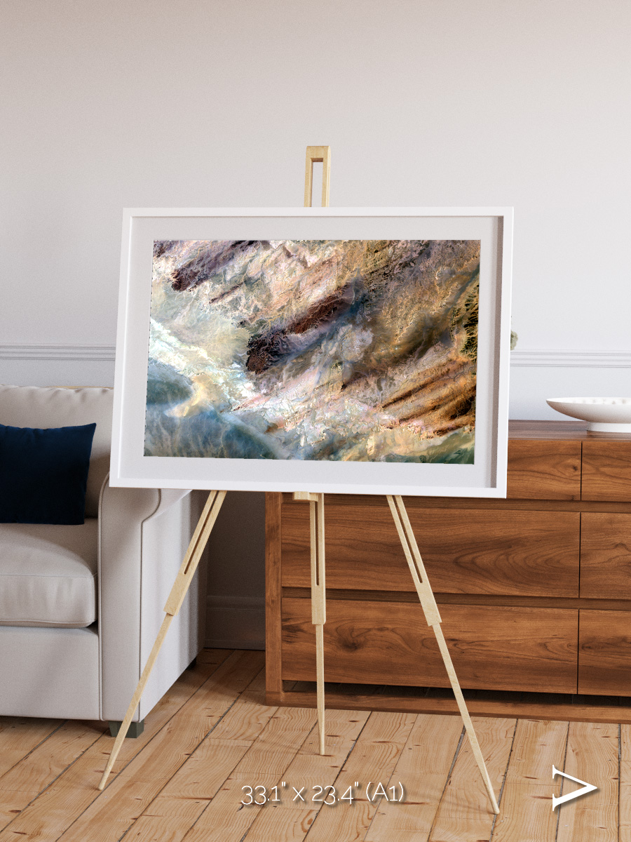 Lava Lines, Impact Framed & Mounted Print