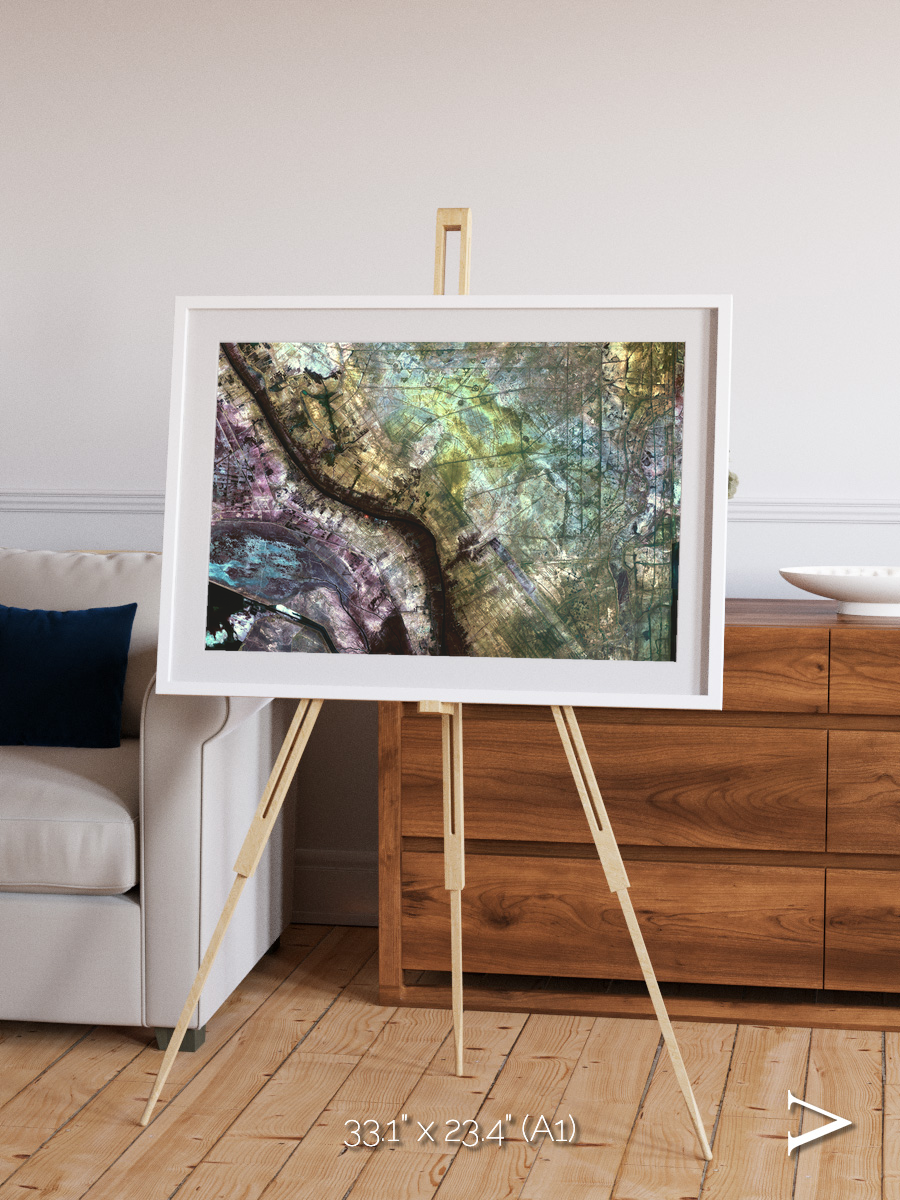 Floodplain Lines, Iraqi Emplacement Framed & Mounted Print