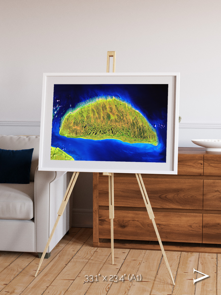 Coastal Fragments, Island Rebound Framed & Mounted Print