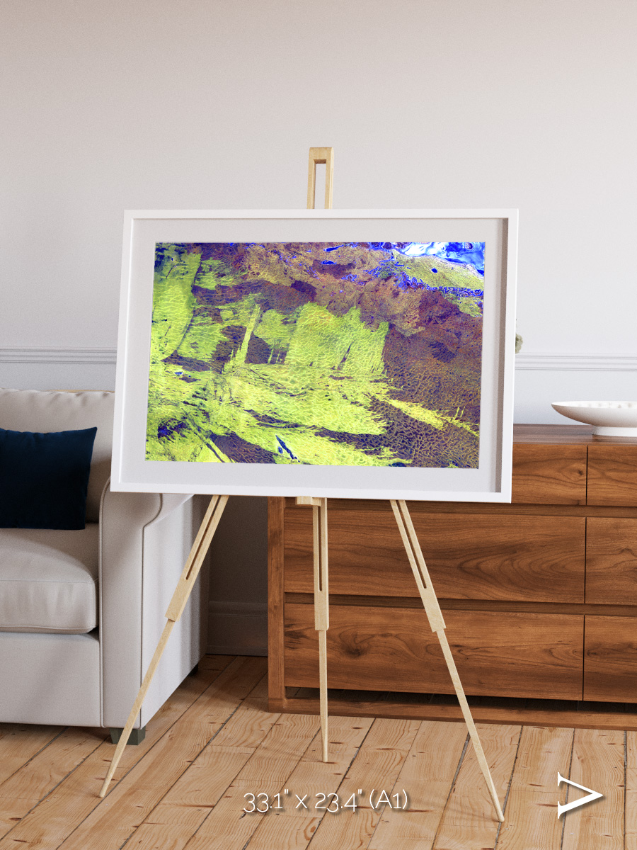 Lake Lines, Lake Amadeus Framed & Mounted Print