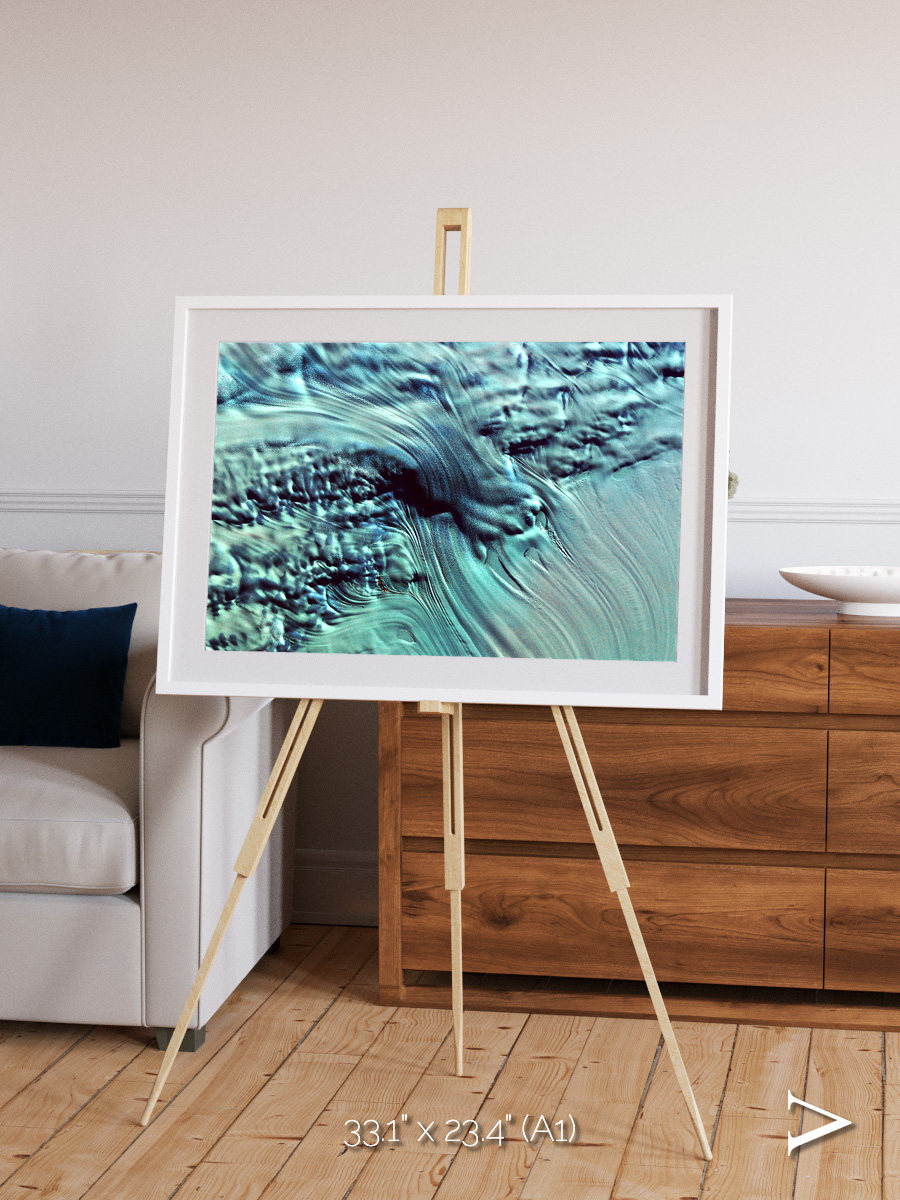 Ice River, Lambert Glacier Framed & Mounted Print